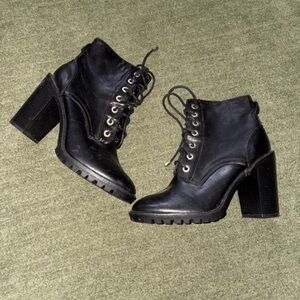 Next Black Chunky Heeled Boots